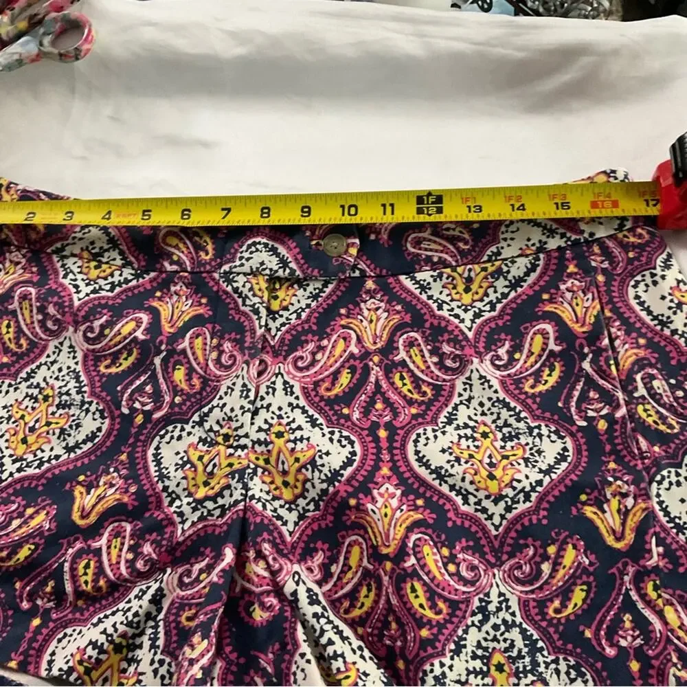 J. Crew City Fit Paisley Print Shorts 6 Preppy Classic Dopamine Bohemian Classic